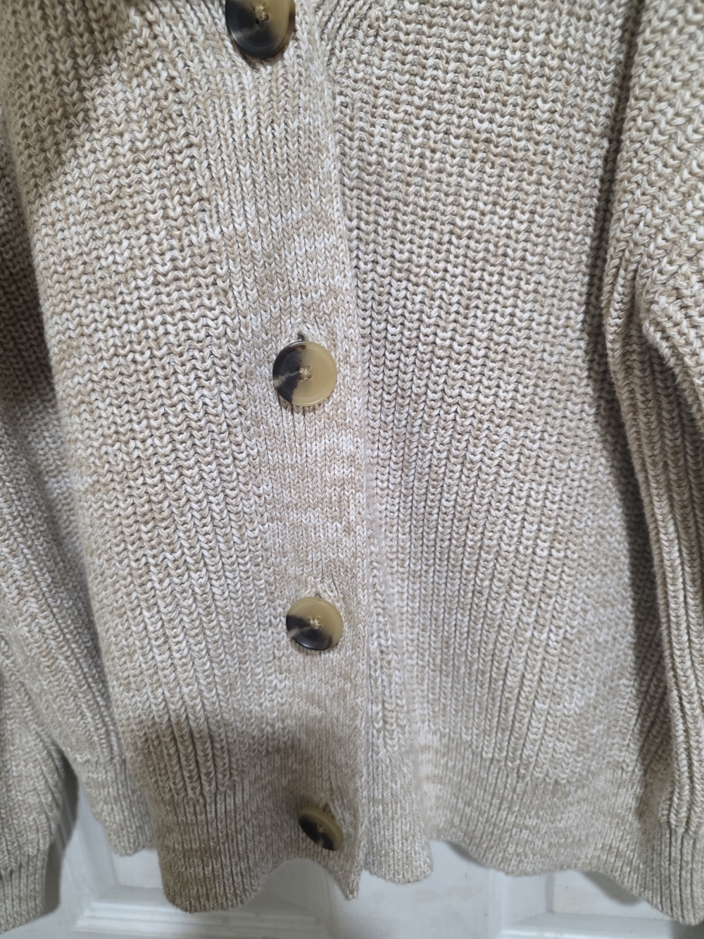 GAP Women's Cream Knit Button-Up Cardigan Sweater - Picture 5 of 9